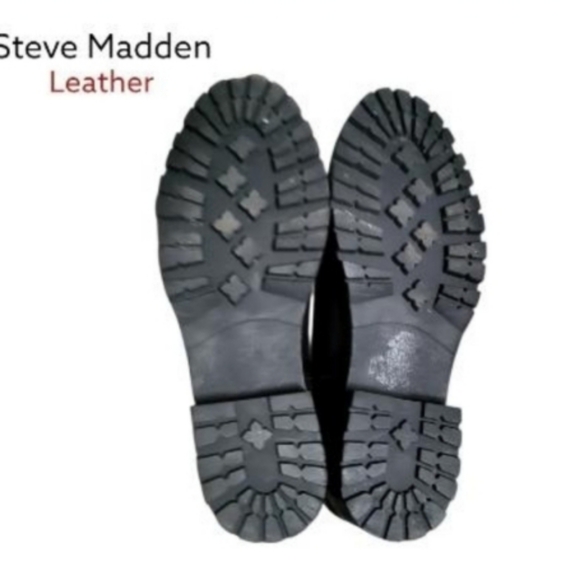 Steve Madden Leather Lorali Black Chelsea Ankle Boot Equestria Barn Shoe Women 7 - Picture 4 of 9